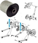 Silenblok,horního vodicího ramene na zadní nápravě K200178 Jeep Grand Cherokee WK 